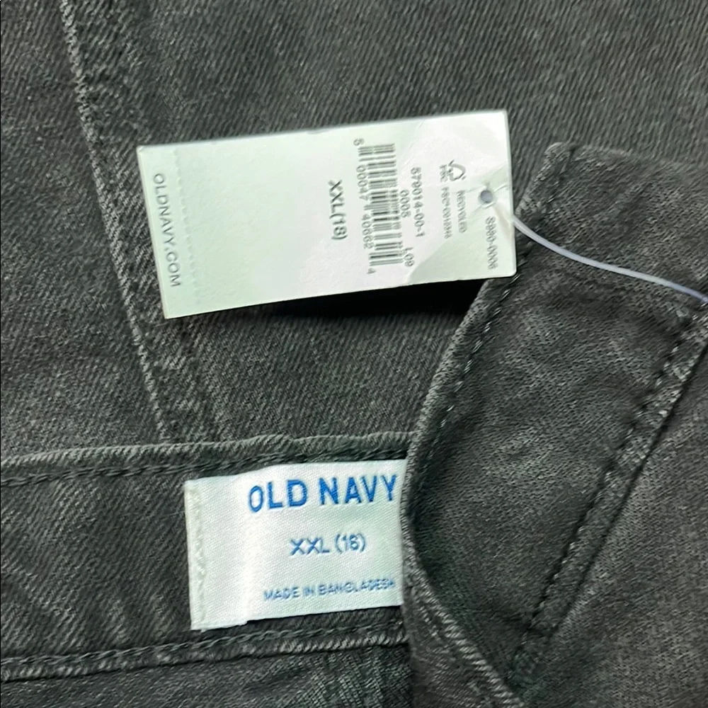 NWT Old Navy Smoky Waters High Waisted Black Denim Mini Skirt